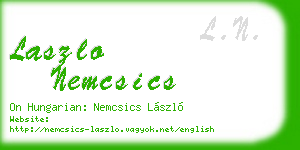 laszlo nemcsics business card